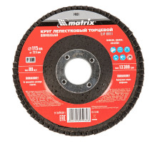 Круг лепестковый торцевой, P 100, 115 х 22.2 мм Matrix (74031)